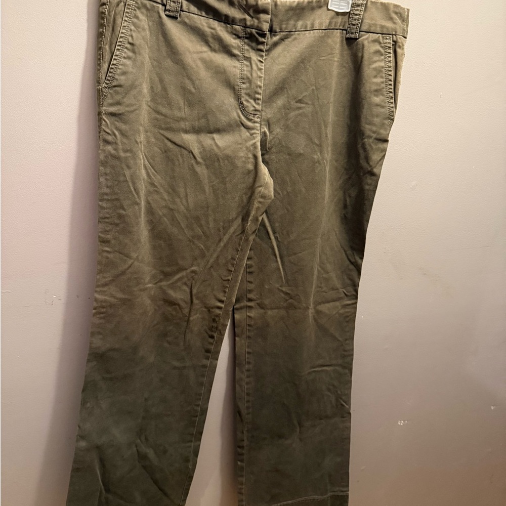 J. Crew Olive Straight Leg Pants